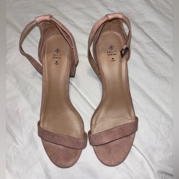 Call It Spring Stangarone Pink Block Heel with Ankle Strap Women’s Size 7 - Picture 2 of 6